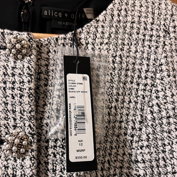 Alice Olivia Tweed Shiloh Romper‎ Playsuit Sz 12 - Picture 13 of 15